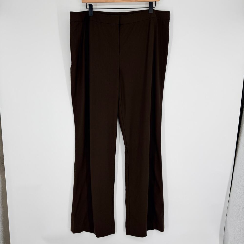 Lafayette 148 Virgin Wool Plus Size Womens Brown Career Slacks Trousers 16